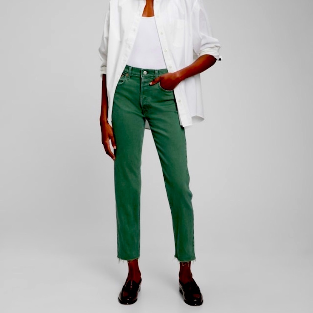 GAP green jeans